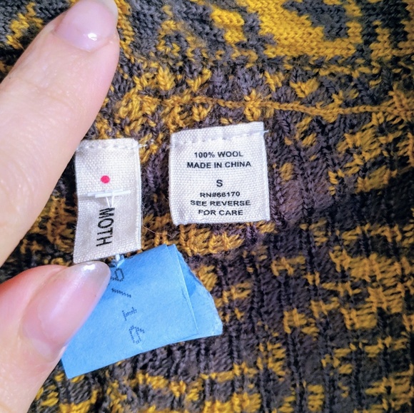 Anthropologie MOTH 100% wool cardigan S - Picture 6 of 7
